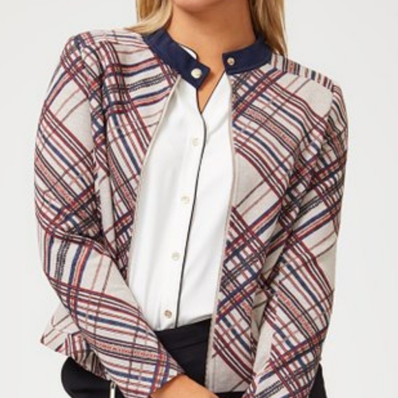 Tommy Hilfiger Cinnamon Plaid zip-up jacket - Picture 1 of 9